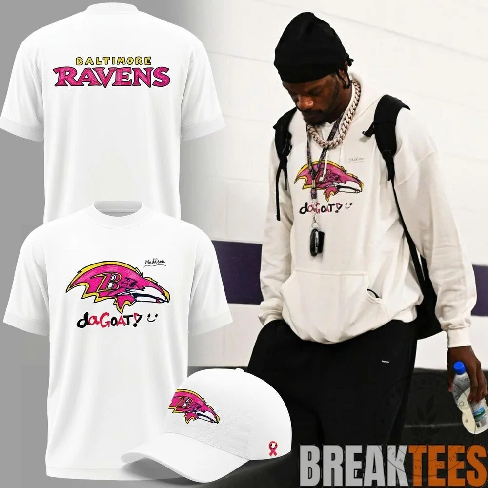 Baltimore Ravens Pink Logo Football Team Fan T-Shirt
